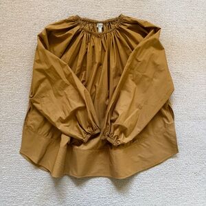 COS Gathered Wide Leg Pants and Oversized Off The Shoulder Blouse